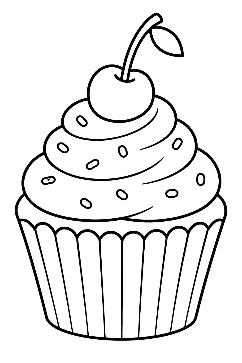 Cupcake with frosting and a cherry on top