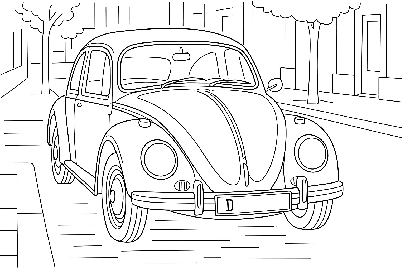 Car coloring page